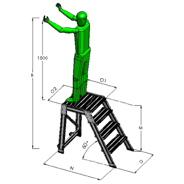 71020 - Sgabello pieghevole EN14183 - immagine 7