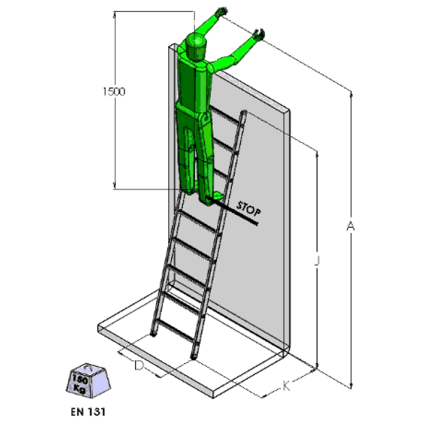 6012 - Escaleras para apoyar de 1 tramo EN131.1-2 - Imagen 6