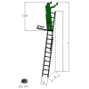 F7200M - Escalera para apoyar extensible de 2 tramos manual fibra de vidrio EN 131.1 - EN 131.2 y EN 50528 - Imagen 2