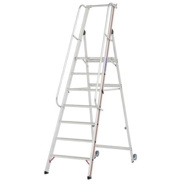 8081 - Scissor ladder with large platform EN131.1-2