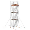 8576 - Échafaudage roulant, escaliers interieurs avec stabilisateur. Dimensions de la plateforme: 1,90 x 1,30 EN 1004