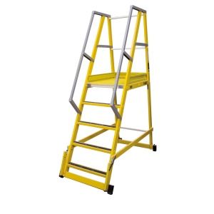 F-ALM-65 Fibreglass rolling platform ladder 65º EN 131-7 and EN 61478
