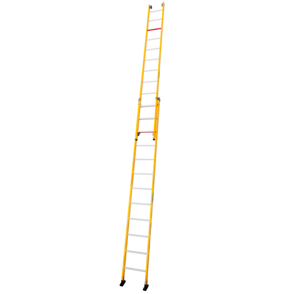F7200M 2 section manual fiberglass extendable ladder EN 131.1 - EN 131.2 and EN 50528