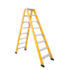 FATP wide scissor fiberglass ladder with double access EN131.1-2 and EN 50528